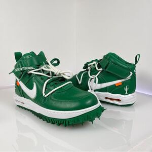 Nike Air Force 1 Mid SP Leather Pine Green/White Shoes DR0500-300 Men's size 8.5